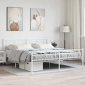 vidaXL, vidaXL Bettgestell mit Kopf- und Fußteil Metall Weiß 183x213 cm