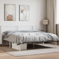 vidaXL, vidaXL Bettgestell mit Kopfteil Metall Weiß 140x200 cm