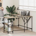 vidaXL, vidaXL Schreibtisch Sonoma-Eiche 139x139x75 cm Holzwerkstoff
