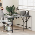 vidaXL, vidaXL Schreibtisch Grau Sonoma 139x139x75 cm Holzwerkstoff