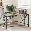 vidaXL, vidaXL Schreibtisch Sonoma-Eiche 149x149x75 cm Holzwerkstoff