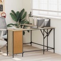 vidaXL, vidaXL Schreibtisch Sonoma-Eiche 141x141x75 cm Holzwerkstoff