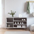 vidaXL, vidaXL Schuhregal Betongrau 102x36x60 cm Holzwerkstoff