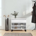 vidaXL, vidaXL Schuhregal Hochglanz-Weiß 70x36x60 cm Holzwerkstoff