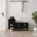 vidaXL, vidaXL Schuhregal Schwarz 102x36x60 cm Holzwerkstoff