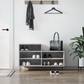 vidaXL, vidaXL Schuhregal Betongrau 102x36x60 cm Holzwerkstoff
