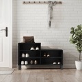vidaXL, vidaXL Schuhregal Schwarz 102x36x60 cm Holzwerkstoff