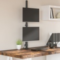vidaXL, vidaXL Tischhalterung für 2 Monitore Schwarz Stahl VESA 75/100 mm