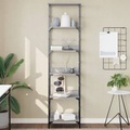 vidaXL, vidaXL Bücherregal Grau Sonoma 50x33x188,5 cm Holzwerkstoff