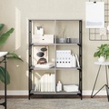 vidaXL, vidaXL Bücherregal Grau Sonoma 78,5x33x117,5 cm Holzwerkstoff