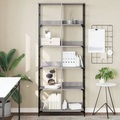 vidaXL, vidaXL Bücherregal Grau Sonoma 78,5x33x188,5 cm Holzwerkstoff