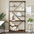 vidaXL, vidaXL Bücherregal Räuchereiche 91x36x176 cm Holzwerkstoff und Stahl
