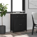 vidaXL, vidaXL Sideboard Schwarz 70x30x80 cm Holzwerkstoff