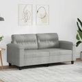 vidaXL, vidaXL 2-Sitzer-Sofa Hellgrau 140 cm Mikrofasergewebe