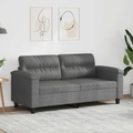 vidaXL, vidaXL 2-Sitzer-Sofa Dunkelgrau 140 cm Mikrofasergewebe