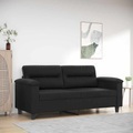 vidaXL, vidaXL 2-Sitzer-Sofa Schwarz 140 cm Kunstleder