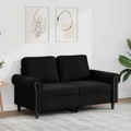 vidaXL, vidaXL 2-Sitzer-Sofa Schwarz 120 cm Samt