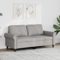 vidaXL, vidaXL 2-Sitzer-Sofa Hellgrau 140 cm Samt