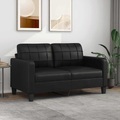 vidaXL, vidaXL 2-Sitzer-Sofa Schwarz 140 cm Kunstleder