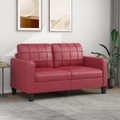 vidaXL, vidaXL 2-Sitzer-Sofa Weinrot 140 cm Kunstleder