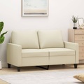vidaXL, vidaXL 2-Sitzer-Sofa Creme 120 cm Kunstleder