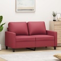 vidaXL, vidaXL 2-Sitzer-Sofa Weinrot 120 cm Kunstleder