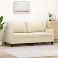 vidaXL, vidaXL 2-Sitzer-Sofa Creme 140 cm Kunstleder