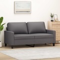 vidaXL, vidaXL 2-Sitzer-Sofa Grau 140 cm Kunstleder