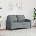 vidaXL, vidaXL 2-Sitzer-Sofa Hellgrau 120 cm Stoff