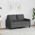 vidaXL, vidaXL 2-Sitzer-Sofa Dunkelgrau 120 cm Stoff