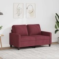 vidaXL, vidaXL 2-Sitzer-Sofa Weinrot 120 cm Stoff