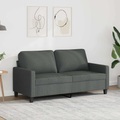vidaXL, vidaXL 2-Sitzer-Sofa Dunkelgrau 140 cm Stoff