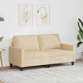vidaXL, vidaXL 2-Sitzer-Sofa Creme 140 cm Stoff