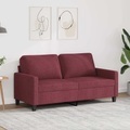 vidaXL, vidaXL 2-Sitzer-Sofa Weinrot 140 cm Stoff