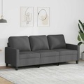 vidaXL, vidaXL 3-Sitzer-Sofa Dunkelgrau 180 cm Stoff
