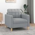 vidaXL, vidaXL Sofasessel Hellgrau 60 cm Stoff