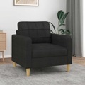vidaXL, vidaXL Sofasessel Schwarz 60 cm Stoff