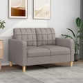 vidaXL, vidaXL 2-Sitzer-Sofa Taupe 120 cm Stoff