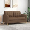 vidaXL, vidaXL 2-Sitzer-Sofa Braun 140 cm Stoff
