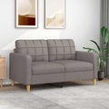 vidaXL, vidaXL 2-Sitzer-Sofa Taupe 140 cm Stoff