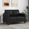 vidaXL, vidaXL 2-Sitzer-Sofa Schwarz 120 cm Kunstleder