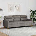 vidaXL, vidaXL 3-Sitzer-Sofa Taupe 180 cm Stoff