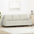 vidaXL, vidaXL 3-Sitzer-Sofa Creme 180 cm Samt