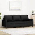 vidaXL, vidaXL 3-Sitzer-Sofa Schwarz 180 cm Samt