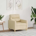 vidaXL, vidaXL Sofasessel Creme 60 cm Stoff