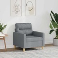 vidaXL, vidaXL Sofasessel Hellgrau 60 cm Stoff
