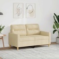 vidaXL, vidaXL 2-Sitzer-Sofa Creme 120 cm Stoff