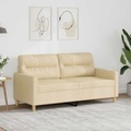 vidaXL, vidaXL 2-Sitzer-Sofa Creme 140 cm Stoff
