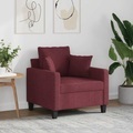 vidaXL, vidaXL Sessel Weinrot 60 cm Stoff