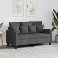 vidaXL, vidaXL 2-Sitzer-Sofa Dunkelgrau 120 cm Stoff